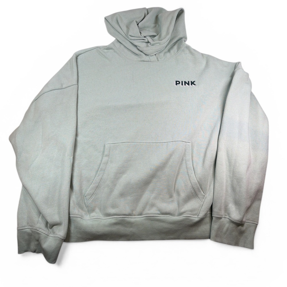 PINK Victorias Secret Ski Aspen Graphic Hoodie Sage Green XXL Oversized Fleece